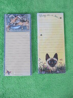 Vintage Magnetic Cat Notepads - NEW (2)